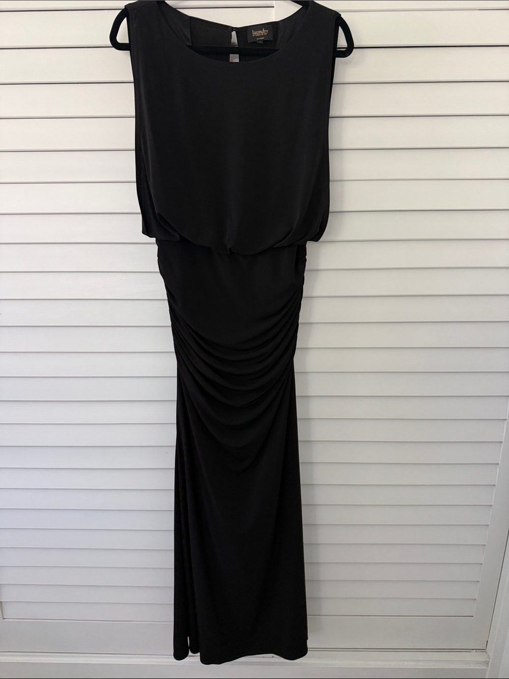Laundry by Shelli Segal Black Sleeveless Blouson Maxi Dress